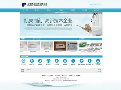 無錫凱夫制藥網站建設已完成 客戶很滿意!